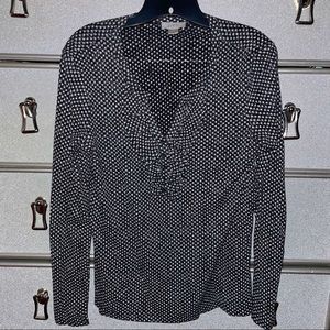 Long sleeve black / white loft tee